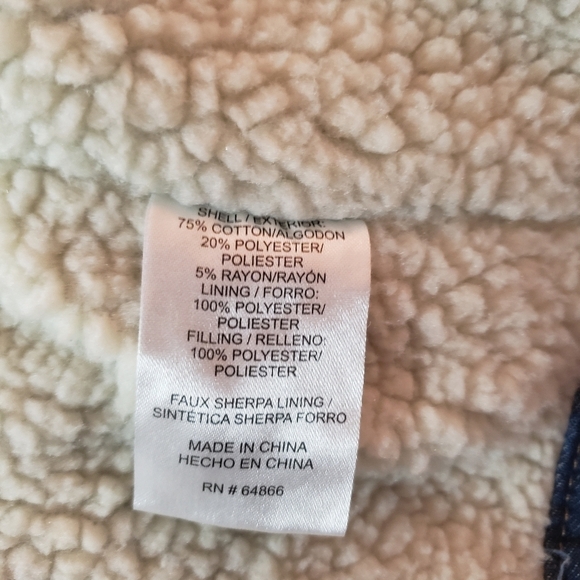 1578- Lee Denim Sherpa Lined Men's Jacket NWT - Picture 6 of 7